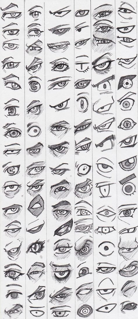 Anime Eyes Drawing Reference, Mata Manga, Ako Kresliť, Anime Study, Eye Reference, Eye Drawing Tutorials, Draw Eyes, Eye Sketch, Drawing Eyes