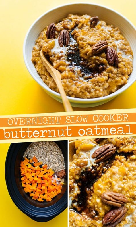 Looking for a bone-warming fall breakfast recipes that’s as easy as it is tasty? This Crockpot Steel Cut Oatmeal with Butternut Squash is your answer, filling your house with the warm aroma of autumn and cooking into creamy perfection while you sleep! A flavor packed healthy breakfast your family is going to love. #vegetarianrecipes #breakfastrecipes #veganrecipes #healthybreakfast #healthyrecipes #oatmeal #slowcookerrecipes #crockpotrecipes Crockpot Steel Cut Oatmeal, Butternut Squash Oatmeal, Steel Cut Oatmeal Crockpot, Squash Oatmeal, Oatmeal Crockpot, Breakfast Casserole Crockpot, Low Carb Vegan Breakfast, Fall Breakfast Recipes, Fall Recipes Breakfast