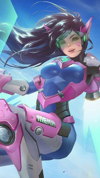 D Va Overwatch, Overwatch, Pink, Art