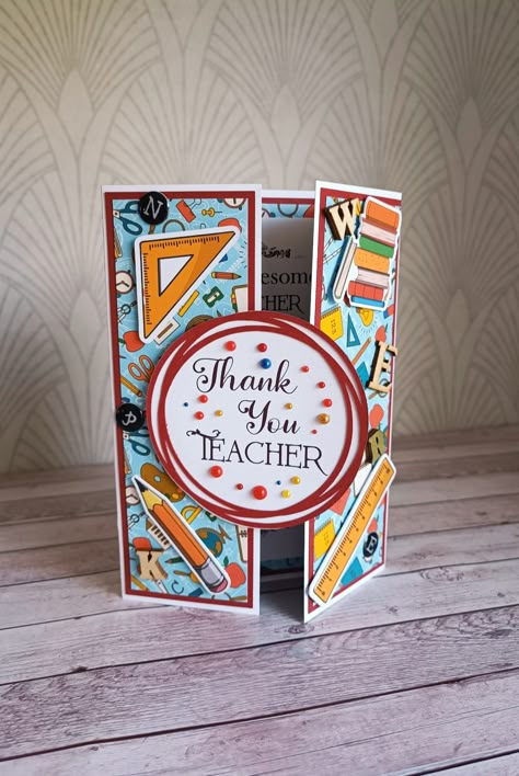 Thank You Teacher handmade card Handmade Card For Teachers Day, Teacher’s Day Cards Handmade, Creative Teachers Day Card, Unique Teachers Day Card, Teacher Day Cards Handmade, Teachers Day Handmade Cards, Card For Teachers Day Handmade, Handmade Cards For Teachers, Teachers Day Cards Handmade