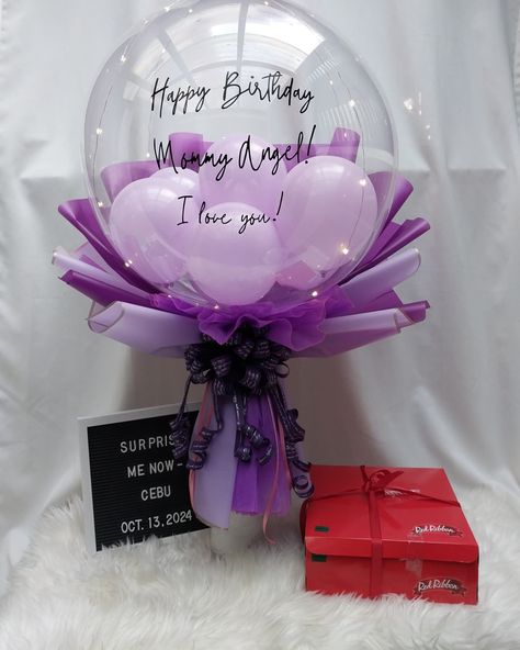 Purple is 💜 Happiest Birthday, ma'am Angel! 🎈🎂 💜 Thank you so much, ma'am Rhogie, for trusting @surprisemenowcebu 🫶🥰 #TodaysSurprise #HappyBirthday #BoboBalloonBouquet #BirthdayBalloon #BalloonWithFairylights #GiftIdea #SurpriseIdea #SurpriseCebu #Cebu #CebuSurprise #SMNC #SurpriseMeNowCebu Bobo Balloon, Happiest Birthday, Happy Birthday My Love, Surprise Me, Balloon Bouquet, Cebu, Birthday Balloons, Red Ribbon, Thank You So Much