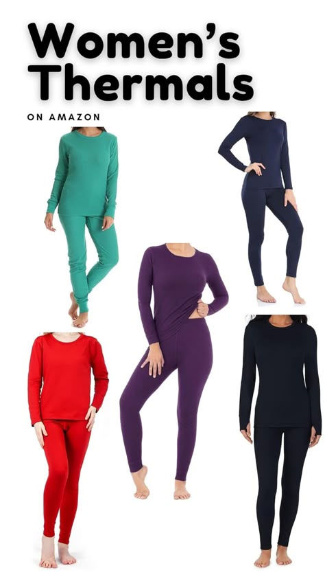 WEERTI Thermal Underwear for Women Long Johns Women with Fleece Lined, Base Layer Women Cold Weather Top Bottom（Black XXS） at Amazon Women’s Clothing store Base Layer Women, Thermal Pants, Long John, Long Johns, Base Layer, Cold Weather, Clothing Store, Pants For Women, For Free