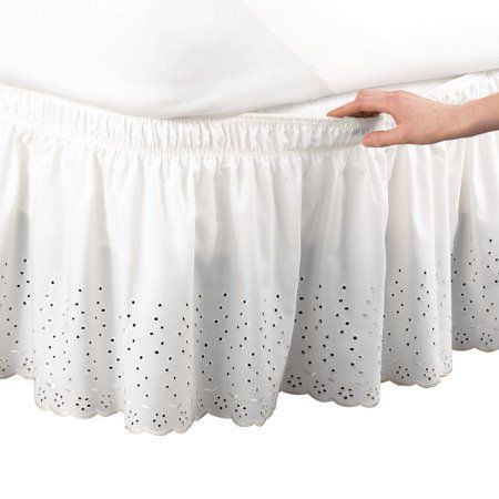 King Size Bed Skirt, Bed Wrap, Embroidered Bedding, Ruffle Bed Skirts, Lush Decor, Dust Ruffle, Ruffle Bedding, Hotel Bed, Collections Etc