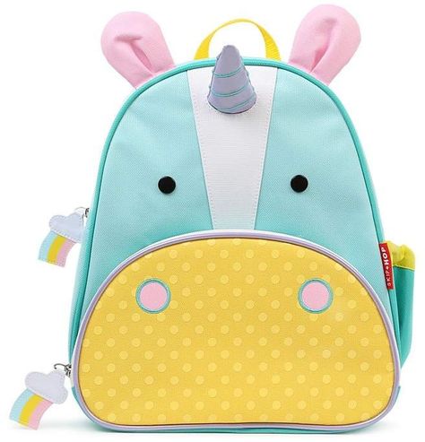 It looks like a unihippocirn. Live #hippo #unicorn # hippocorn Mochila Skip Hop, Skip Hop Zoo, Animal Backpacks, Straw Bottle, Unicorn Backpack, Backpack Reviews, Colorful Backpacks, Skip Hop, Toddler Backpack