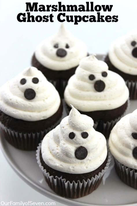 Gluten Free Chocolate Cupcakes, Postres Halloween, Ghost Cupcakes, Dessert Halloween, Dulces Halloween, Fun Halloween Treats, 귀여운 음식 그림, Halloween Party Snacks, Fun Halloween Food