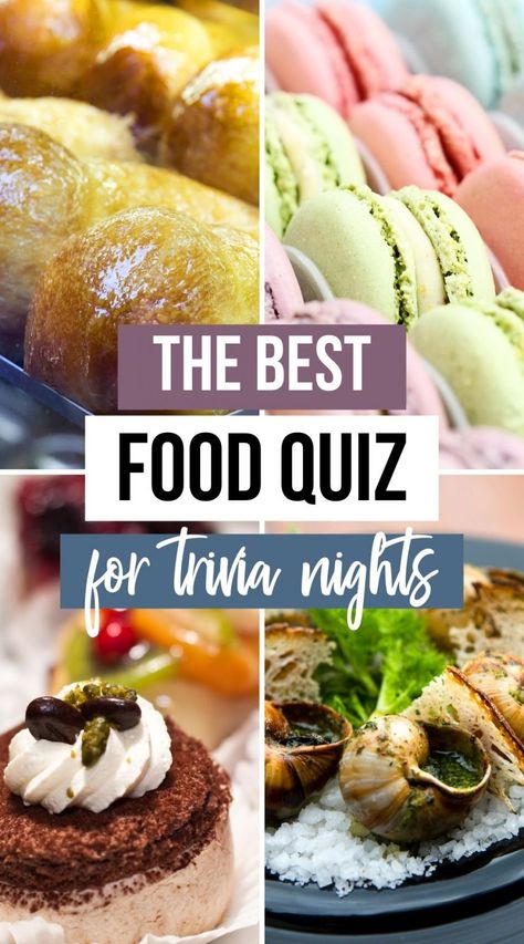 The Ultimate Food Trivia: 95 Quiz Questions and Answers - BeeLoved City Food Jeopardy Questions, Food Trivia Questions And Answers, Trivia Questions For Adults, Food Trivia, Trivia Quiz Questions, Picture Quiz, Food Quiz, Travel Quiz, Italian Bakery