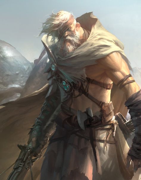 ArtStation - Vagrant, Jihwan HA Old Barbarian, Barbarian Dnd, Old Warrior, Steampunk Pirate, Hulk Art, Epic Characters, Dungeons And Dragons Art, Pirate Art, Fantasy Battle