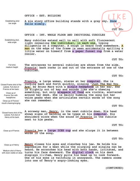 Script Writing Format, Movie Writing, Writing A Movie Script, Script Format, Script Layout, Short Film Scripts, Film Writing, Film Major, Acting Monologues