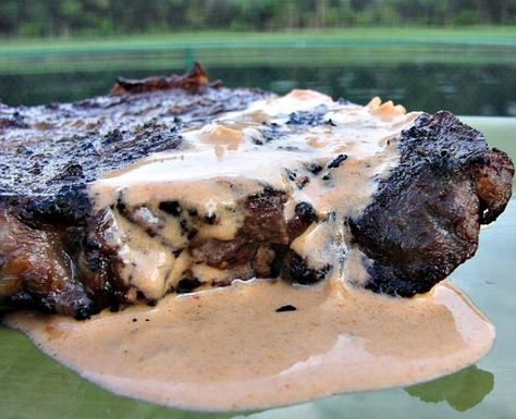 Filet Mignons With Cognac-Cream Sauce. Photo by diner524 Cognac Cream Sauce Recipe, Cream Sauce For Steak, Cognac Cream Sauce, Spicy Cream Sauce, Sauce For Steak, Mignon Steak, Filet Mignon Steak, Recipe For Dinner, Cream Sauce Recipes