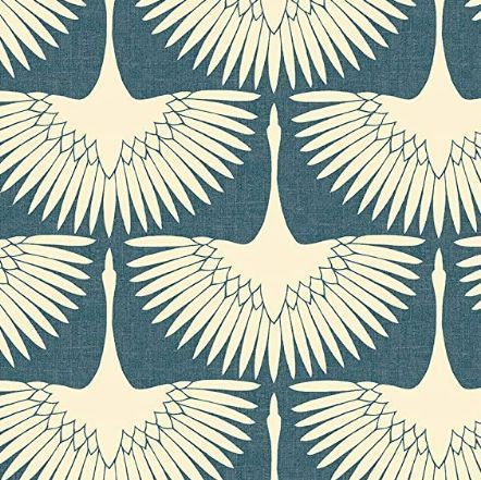 Genevieve Gorder, Flock Wallpaper, Semi Gloss Paint, Bold Wallpaper, Matte Paint, Bird Wallpaper, Wallpaper Rolls, Blue Feather, Blue Vinyl