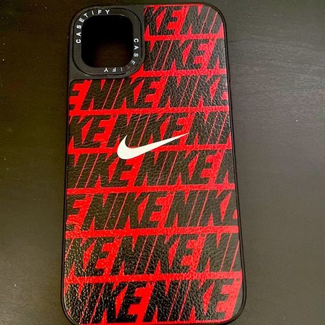 Nike iPhone 11 case. Black And Red Phone Case, Nike Phone Cases, Phone Cases Iphone 11, Red Phone Case, Black Splash, Phone Cases Iphone, Iphone 11 Case, Boys Nike, Nike Red