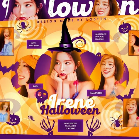 Halloween Banner Design, Kpop Banner Design, Kpop Halloween, Halloween Overlay, Halloween Resources, Pop Magazine, Editing Inspiration, Kpop Edits, Halloween Banner