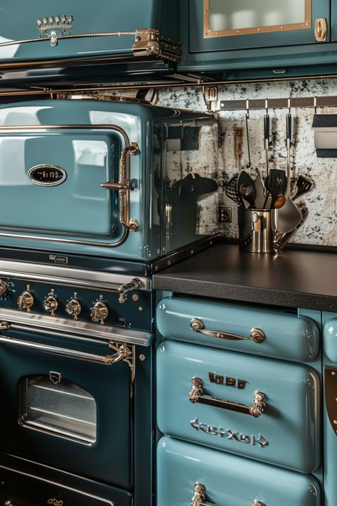 Art Deco Kitchen: A Fusion of Vintage and Modern Glamour - Quiet Minimal Art Deco Stove, Art Deco Appliances, French Art Deco Kitchen, Art Deco Garden Design, Art Deco Kitchen Island, 20s Kitchen, Art Deco Kitchen Modern, Art Deco Interior Kitchen, Modern Glamour Interior