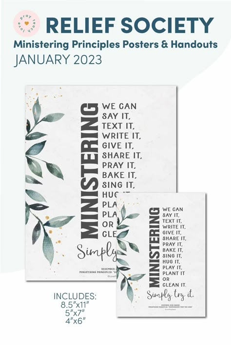 Lds Ministering Conference Ideas, Relief Society Declaration Printable Free, Free Lds Ministering Printables, Lds Ministering Handouts Free, July Ministering Challenge, Ministering Handouts Printable, Ministering Activity Ideas, Relief Society Ministering Handouts, Lds Ministering Quotes Printables