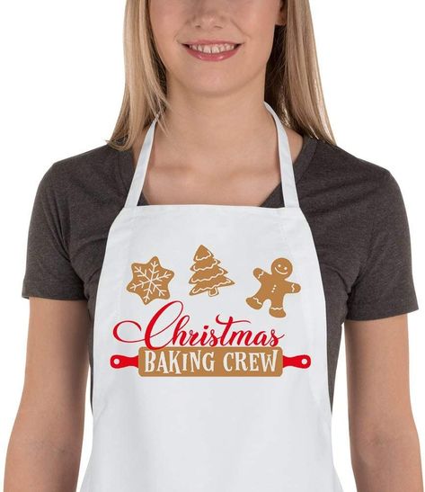 Amazon.com: Saukore Funny Christmas Baking Apron for Women Men Adjustable Kitchen Chef Cooking Aprons with 2 Pockets Cute Xmas Apron Gift for Bakers - Christmas Baking Crew : Home & Kitchen Cooking Aprons, Baking Humor, Best Holiday Cookies, Family Baking, Apron For Women, Peanut Butter Blossoms, Spritz Cookies, Classic Recipes, Chef Cooking