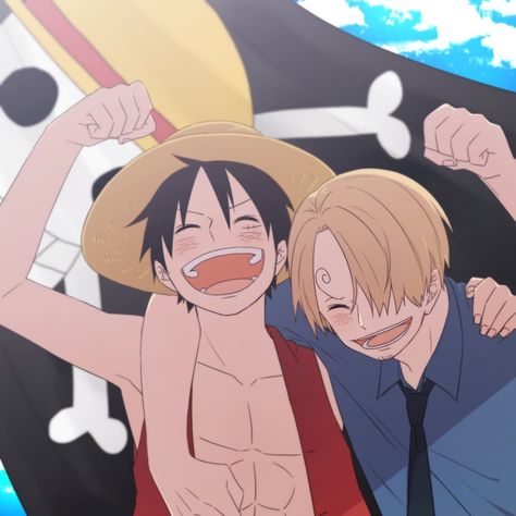 Luffy & sanji Sanji And Luffy, Luffy And Sanji, Sanji X Luffy, Luffy X Sanji, Sanji Luffy, Monster Trio, One Piece English, One Piece Photos, Vinsmoke Sanji