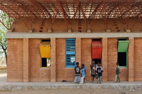 kere architecture · Gando School Extension · Divisare Serpentine Pavilion, Corrugated Metal Roof, Window Detail, Pritzker Prize, Mombasa, Sustainable Architecture, Architecture Photo, School Architecture, Built Environment