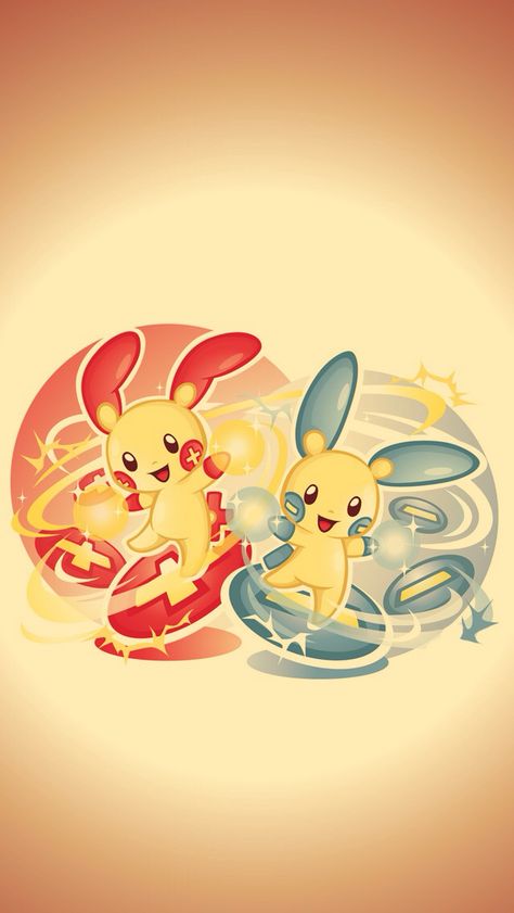 Plusle and Minun ♥ Pokémon Sketches, Good Scenery, Pichu Pikachu Raichu, Pokemon Show, Wallpaper Macbook, Pokemon Backgrounds, Pokémon Art, Pokemon Tattoo, Pokemon Wallpaper