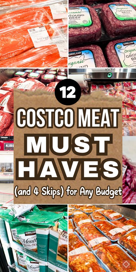 Find the best value in Costco’s meat section with these 12 must-have buys, plus 4 to skip! Covering everything from budget-friendly chicken thighs to premium steaks, these recommendations help you stock your kitchen affordably. Save this pin for smart meat shopping at Costco! Best Steak To Buy, Healthy Costco Haul, Costco Meal Planning, Costco Shopping List Families, Costco Shopping List Budget, Sam’s Club Shopping List, Costco Finds 2024, Best Costco Meals, Easy Costco Dinners