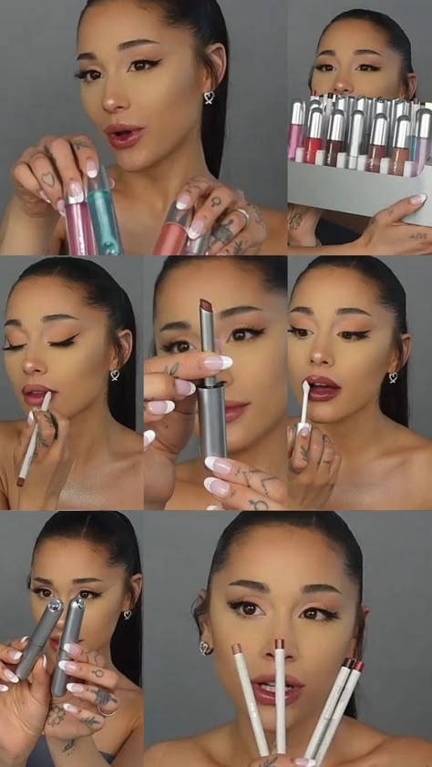 Ariana Grande Lip Gloss, Ariana Grande Rem Beauty Tutorial, Ariana Grande Mac Lipstick, Ariana Grande Makeup 2024, Ariana Grande Rem Beauty Products, Ariana Grande Makeup, Ariana Grande Anime, Ariana Grande Fragrance, Rem Beauty