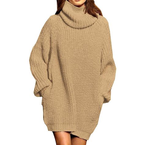 Big Knitted Sweaters, Red Sweater Dress, Sweater Dress Oversized, Oversized Sweaters, Outfit Mujer, Long Sweater Dress, Ladies Turtleneck Sweaters, Turtleneck Sweater Dress, Oversize Women