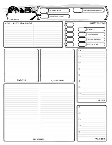 Dnd Binder Organization, Dnd Inventory Sheet, Dnd Inventory, Druid Dungeons And Dragons, Inventory Sheet, Dnd Diy, Dnd Druid, Dnd Character Sheet, Character Sheet Template