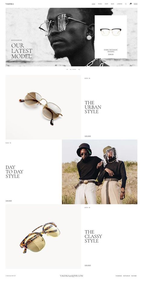 Valeska (Triss) - Fashion eCommerce Theme Website Design Minimalist, Minimalist Clothing Brands, Blog Layout Design, Fashion Website Design, Wordpress Theme Portfolio, Luxury Website, Fashion Ecommerce, Ecommerce Themes, Create A Website