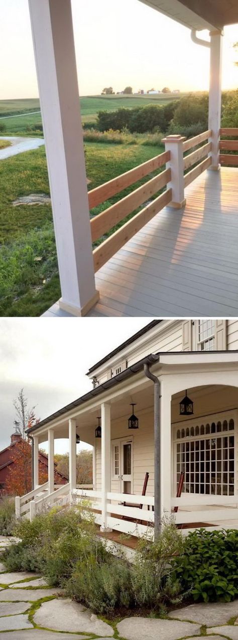 Affordable Porch Railing, Porch Railing Ideas Diy Cheap Wood, Alternative Deck Railing Ideas, Low Deck Railing Ideas, Covered Porch Railing Ideas, Cheap Railing Ideas Outdoor, Screened In Porch Railing Ideas, Deck Railing Ideas Diy Cheap, Simple Porch Railing