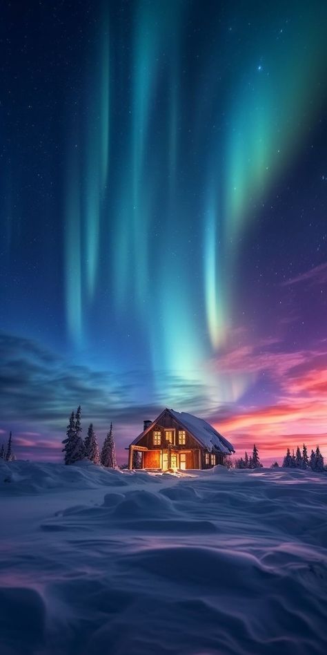 Northern Lights Wallpaper, Beautiful Winter Pictures, Northern Lights Photography, Northern Lights (aurora Borealis), Aurora Borealis Northern Lights, New Retro Wave, Pretty Landscapes, Winter Wallpaper, Winter Scenery