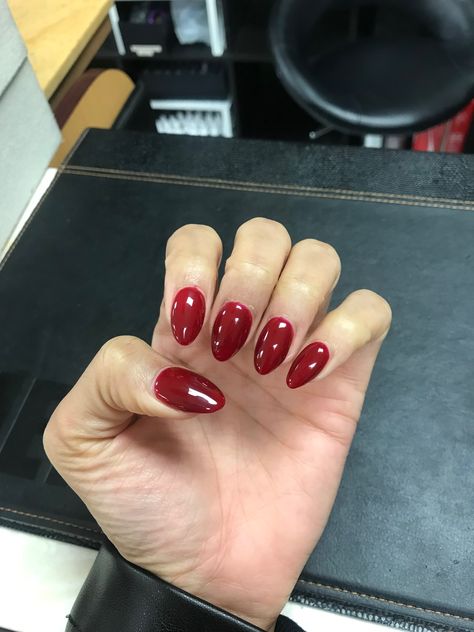 Boston University Red University Red Nails, Red Almost Nails, Boston Red Nails, Boston University Red Nails, Nail Theory, White Gel Nails, Red Christmas Nails, Red Nail Art, Red Manicure