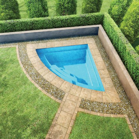 Triangle Pool, Swimming Pools Ideas, Pools Ideas, Swimming Pool Ideas, Swimming Pool Filters, Plunge Pools, Small Swimming Pools, Mini Pool, Small Pool Design