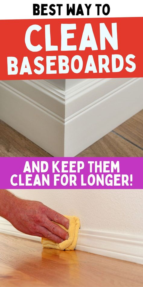 Clean Floor Boards Tips, Cleaning Trim And Baseboards, Dusting Baseboards Cleaning Tips, How To Wash Baseboards, Repainting Baseboards And Trim, Floor Board Cleaning Hacks, How To Clean White Baseboards, How To Clean Baseboards Without Bending, Base Board Cleaning