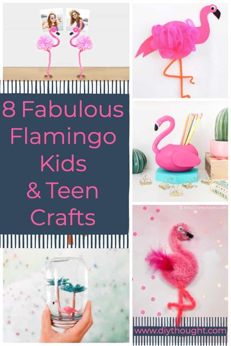 Flamingo Crafts, Flamingo Classroom, Flamingo Party Supplies, Diy Flamingo, Snake Crafts, Mini Masterpieces, Nautical Ideas, Flamingo Craft, Teen Crafts