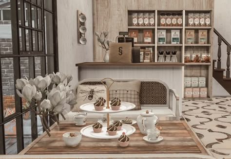 Ts4 Cafe Cc, Sims 4 Cafe Interior, Sims 4 Bistro, Sims 4 Cafe Cc, Sims Cafe, Sims 4 Cafe, Sims Lots, Coffee Shop Furniture, Sim4 Cc