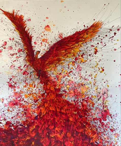 Watercolour Pheonix Painting, Fire Phoenix Art, Fire Abstract Art, Phoenix Painting Acrylic, Fire Element Art, Fire And Water Art, Person On Fire, Fire Watercolor, Phoenix Watercolor