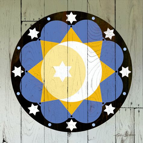 Pennsylvania Dutch Sun Moon Star Hex Hex Signs Pennsylvania Dutch, Pennsylvania Dutch Art, Quilt Colors, Hex Signs, Painted Barn Quilts, Pendant Ideas, Barn Quilt Designs, 2023 Art, Cabin Art