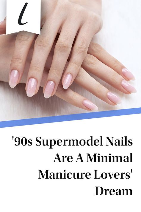 90s Model Nails, Cher Nails Clueless, Supermodel Nails, 90s Nails Trends, 90s Nail Polish, 2000s Nail Polish, 1970s Nail Polish, Minimal Manicure, 90s Supermodels