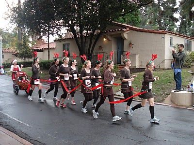 I want to do this next year for our Reindeer Run! Fun Run Outfit, 5k Costume, Reindeer Run, Run 5k, Elf Boots, Reindeer Costume, Race Outfit, Girl Scout Daisy, Holiday Parades