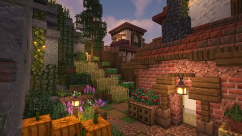 some things you might like <3 Town Square Minecraft, Minecraft Town Square, Minecraft Exterior, Minecraft Medieval House, Busy Town, Minecraft Town, Minecraft Houses Survival, Minecraft Village, Aesthetic Minecraft