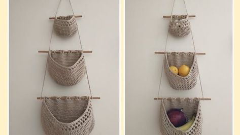 Crochet Hanging Produce Basket, Crochet Pattern For Hanging Basket, Crochet Fruit Holder, Crochet Basket Hanging, Crochet Hanging Fruit Basket Free Pattern, Hanging Basket Crochet Pattern Free, Crochet Hanging Fruit Basket, Crochet Hanging Basket Pattern Free, Crochet Hanging Baskets Free Patterns