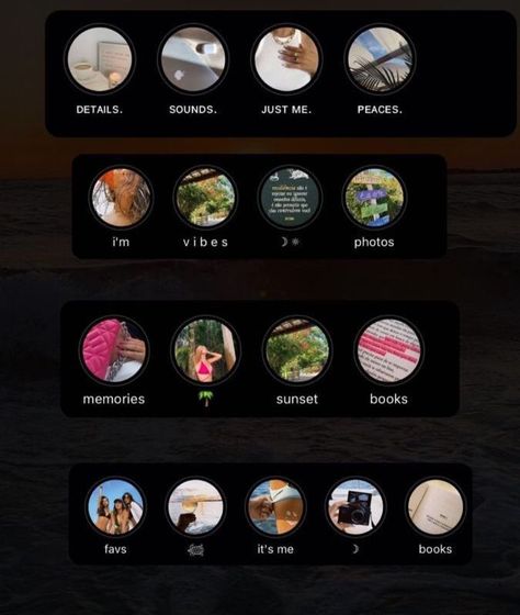 Feed Instagram Story A La Une, Daily Instagram Post Ideas, Instagram Organization Feed, Instagram Highlight Names For Friends, Insta Highlights Ideas, Insta Inspo Profile, Insta Highlight Ideas, Instagram Highlight Ideas, Insta Story Highlights