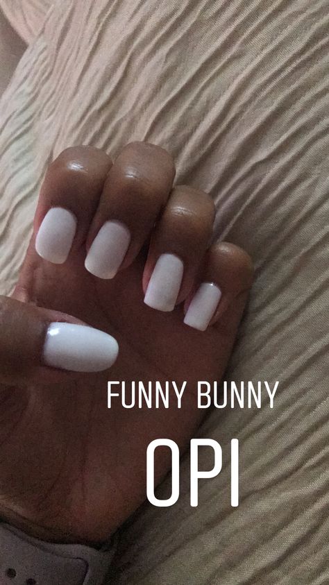 Funny bunny opi Funny Bunny Opi Black Women, Funny Bunny Nail Color, Funny Bunny And White Tip Nails, Funny Bunny French Pedicure, Funny Bunny White Tip Nails, Funny Bunny Put It In Neutral Nails, Funny Bunny Opi, Funny Bunny Nails, Opi Colors