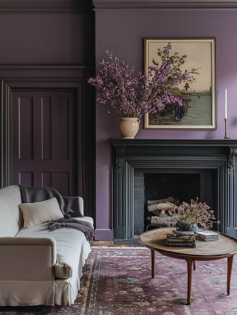 Benjamin Moore Color of the Year 2025: Cinnamon Slate 28 Cinnamon Slate, Purple Interior Design, Formal Dinning Room, Brown Paint Colors, Amber Room, Pink Paint Colors, Dining Interior, Color Design Inspiration, Airbnb Design