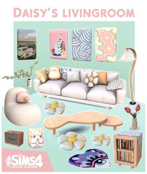 LIVINGS – Mundo Sims The Sims 4 Pack, Living Room Sims 4, Sims 4 Cc Furniture Living Rooms, Mods Sims 4, Lotes The Sims 4, Cc Packs, Los Sims 4, The Si, Bloxburg House Ideas 2 Floor