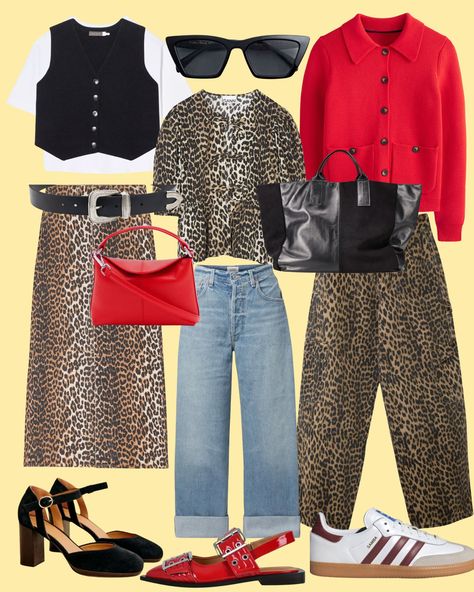 5 pairs of trousers that aren't jeans or joggers - WearsMyMoney Leopard Shirt Outfit, Denim Dress Winter, Leopard Trousers, Printed Skirt Outfit, Khakis Outfit, Leopard Print Outfits, Animal Print Outfits, Outfit Primavera, Chique Outfits