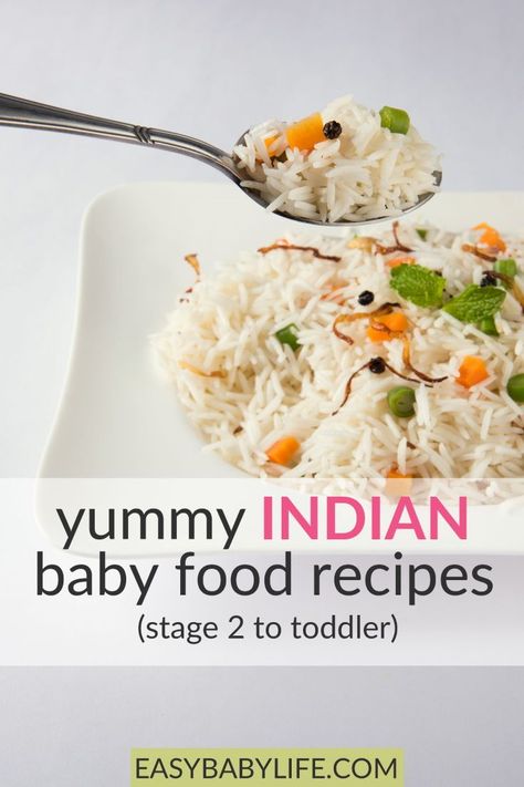 Easy Indian baby food recipes stage 2 to toddler! Let your baby try something new! Baby food, feeding baby solids, toddler recipes, feeding toddler 2 Year Baby Food Recipes, Blw Indian Recipes, Baby Food Recipes Stage 2, Baby Food Recipes 6-9, Baby Food Recipes 6 Months, 1 Year Baby Food Recipes Indian, Food Recipes In Hindi, Baby Solids, Healthful Foods