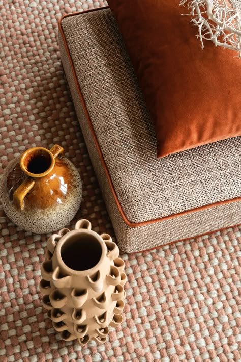 Interior Textiles, Wood And Marble, Interior Fabric, Mediterranean Style, House Inspiration, Soft Furnishings, Interior Details, Home Textile, Upholstery Fabric