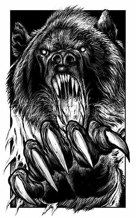 Tier Tattoo, Bear Artwork, The Werewolf, Bear Tattoos, Bear Drawing, Creation Art, Werewolf Art, Geniale Tattoos, Bear Tattoo