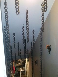 Hanging chains Halloween Office Decorations, Office Halloween Decorations, Halloween Office, Halloween House Party, Pipe Insulation, Adornos Halloween, Office Decorations, Halloween Party Diy, Prison Break