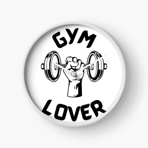 Clock featuring the 'Gym Lover' design, ideal for gym lovers with a bold, motivational theme. Gym Lover, Clock Design, Design Store, Gym Workouts, Clock, Gym, For Sale, Quick Saves, Design